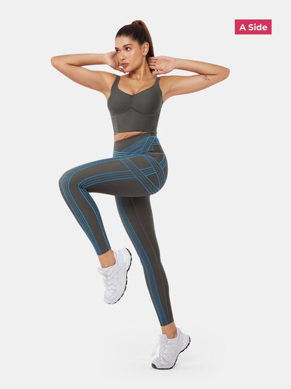 PowerBand Resistance Leggings (Reversible Wear)